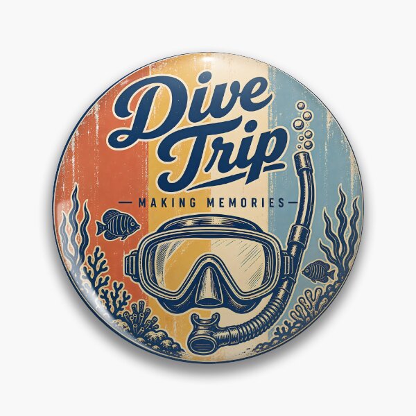 Item preview, Dive Trip Vintage Travel Badge Design designed and sold by MOCH- ART.