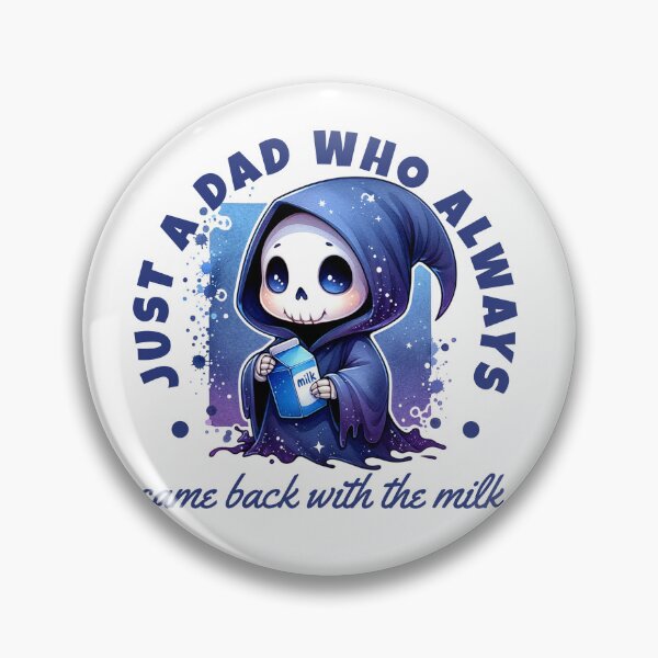 Artikelvorschau, Just A Dad Who Always Came Back With The Milk Grim Reaper Father Humor Meme entworfen und verkauft von Polaris Bear.