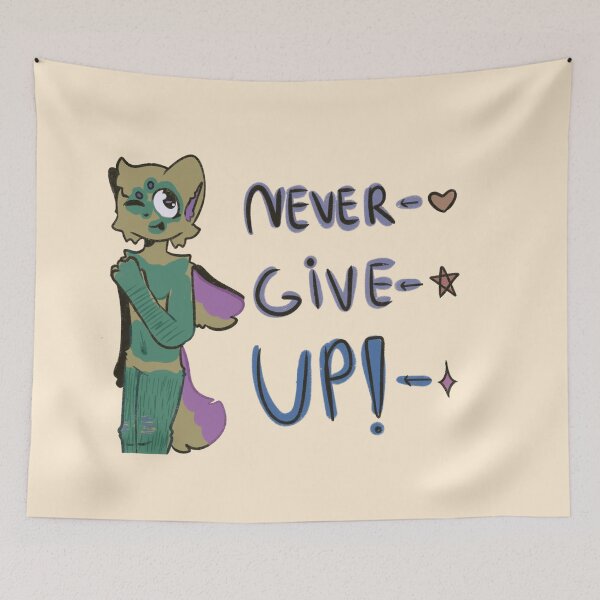 Item preview, Never give up designed and sold by Krypteiaxx.
