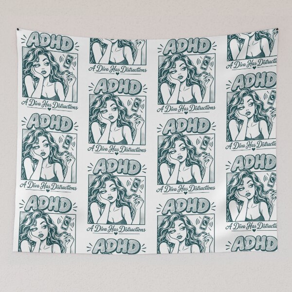 Item preview, ADHD A Diva Has Distractions Funny ADHD Diva Humor designed and sold by OddPopARt.