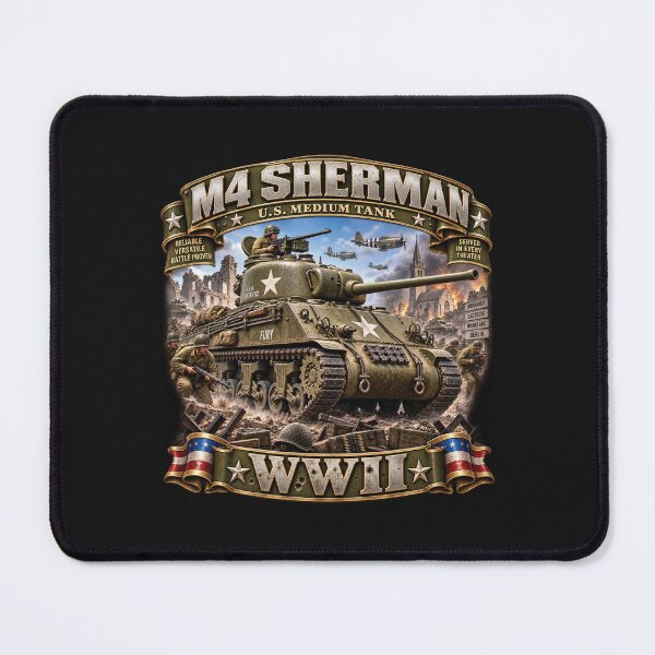 Item preview, M4 Sherman - US Medium Tank - Battle - World War II - 3D - Enhanced designed and sold by Military Insignia Products.