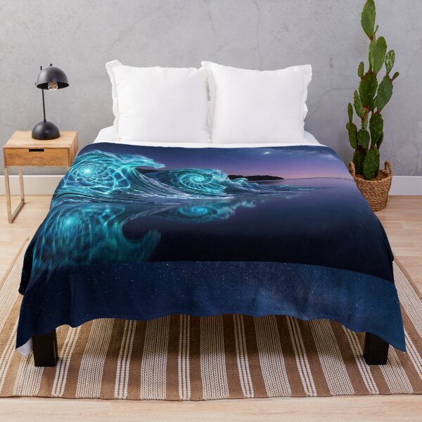Item preview, Glowing Sacred Geometry Ocean Waves Cosmic Night | Monkeybusiness designed and sold by monkeybusiness.pt.