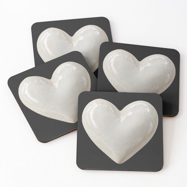 Item preview, White Ceramic Heart Minimalist Love Aesthetic designed and sold by jianina-alondra.