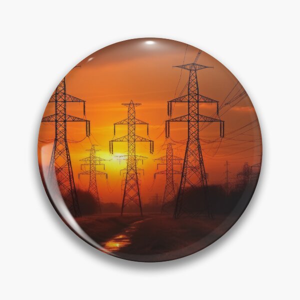 Item preview, High Voltage Transmission Towers at Golden Sunset designed and sold by Pylon-Bureau.