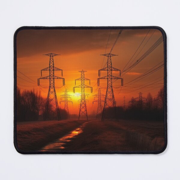 Item preview, High Voltage Transmission Towers at Golden Sunset designed and sold by Pylon-Bureau.