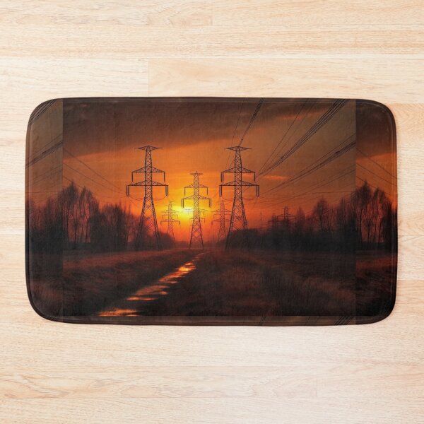 Item preview, High Voltage Transmission Towers at Golden Sunset designed and sold by Pylon-Bureau.