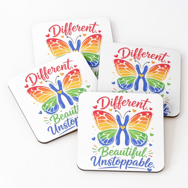 Item preview,  Different Beautiful Unstoppable Butterfly | Down Syndrome Awareness & Inclusion Design designed and sold by Divine Boutique.