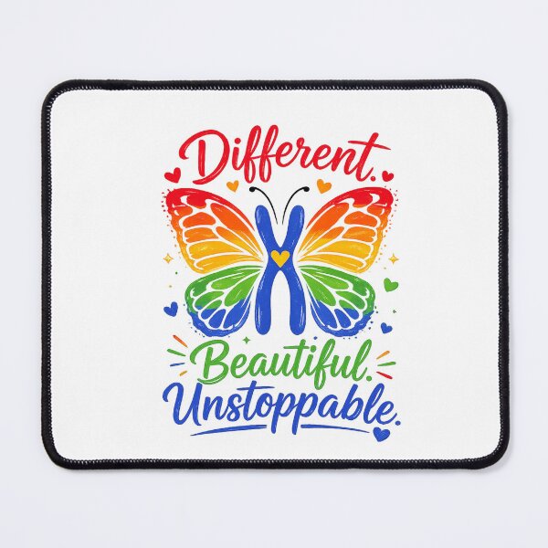 Item preview, Different Beautiful Unstoppable Butterfly | Down Syndrome Awareness & Inclusion Design designed and sold by Divine Boutique.