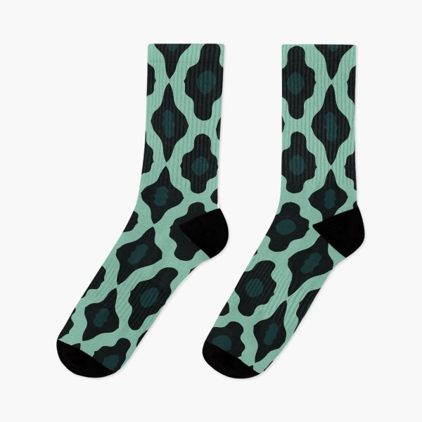Item preview, Mint and Forest Green Retro Geometric Lattice Pattern designed and sold by StefanStudioArt.