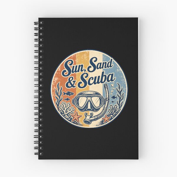 Item preview, Sun Sand & Scuba Vintage Travel Badge Design designed and sold by MOCH- ART.