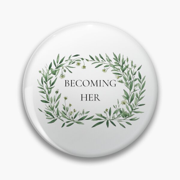 Item preview, Becoming Her - Green Botanical Female Empowerment Quote designed and sold by emiliacreations.