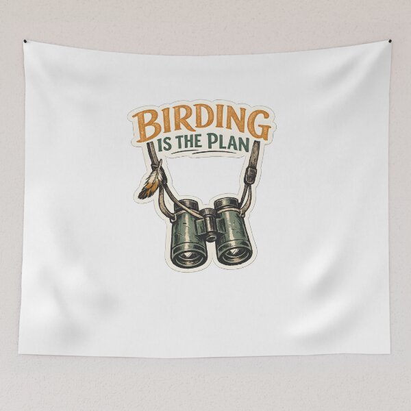Item preview, Birding Is The Plan Funny Birdwatching T-Shirt Design designed and sold by Naviora.