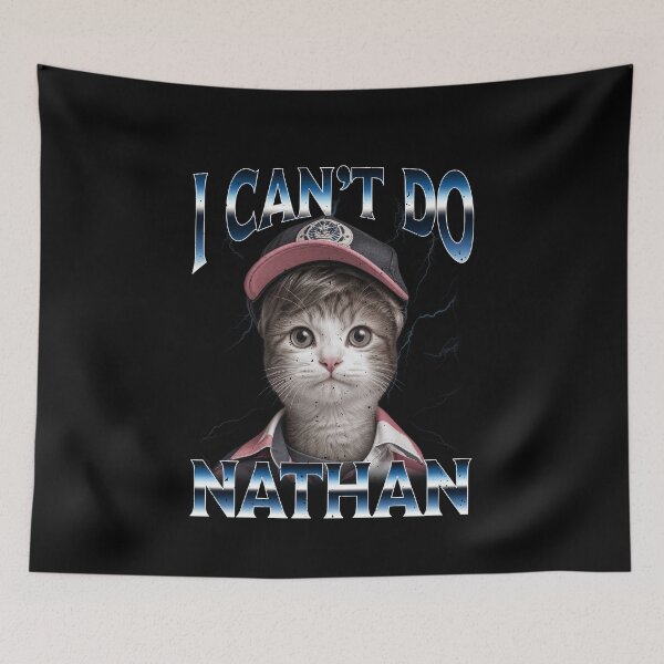 Item preview, Funny Bootleg Style I Can't Do Nathan Video Gaming Meme Kitten Art designed and sold by elderberry.