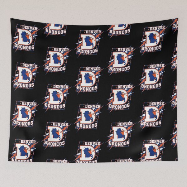 Item preview, Denver Broncos Classic D Logo Lightning Bolts Rearing Horse designed and sold by Dravienart.
