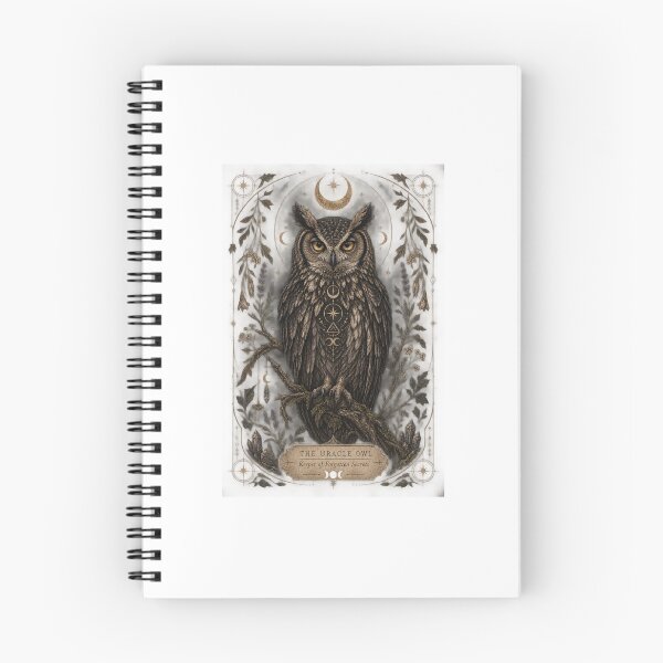 Item preview, The Oracle Owl Dark Academia Mystical Portrait designed and sold by KristinaArts.