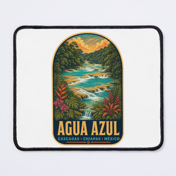 Item preview, Agua Azul Waterfalls Chiapas Mexico designed and sold by BeachWhisper.