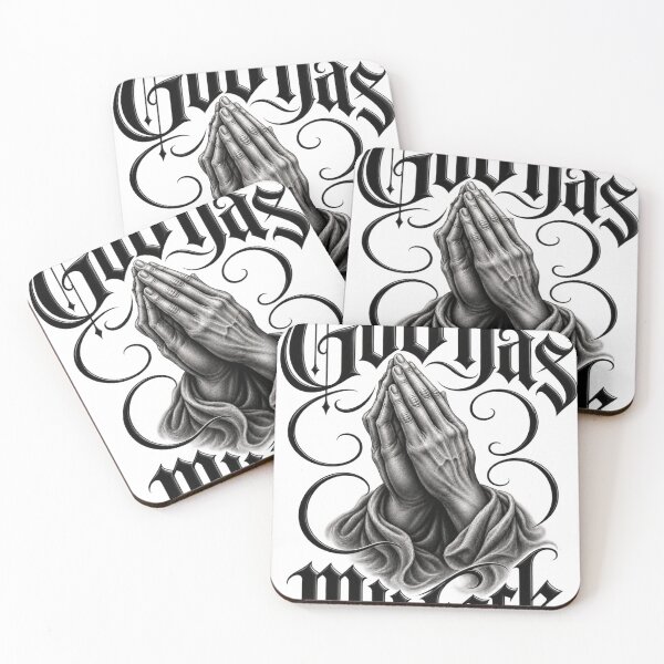Item preview, God Has My Back – Praying Hands in Gothic and Chicano Style designed and sold by Legacy Apparel Co..