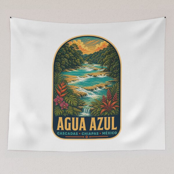 Item preview, Cascadas de Agua Azul Chiapas México designed and sold by BeachWhisper.