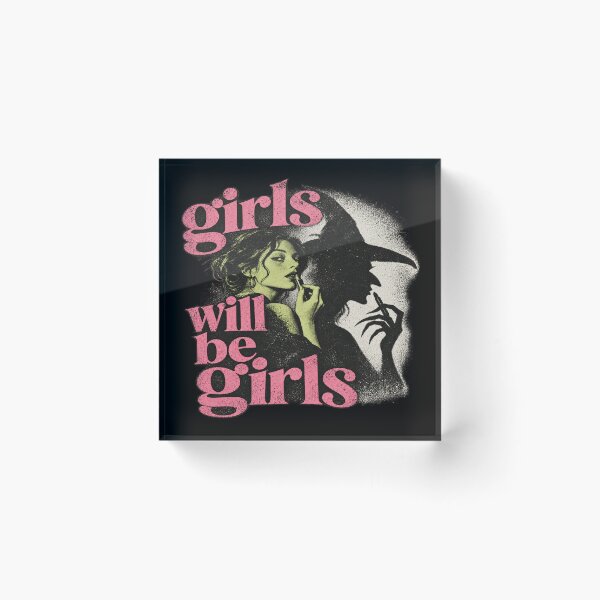 Item preview, Girls Will Be Girls Lipstick Witch Shadow designed and sold by POD DYNASTY | Original Print On Demand T-Shirt Graphics.