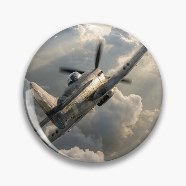 Item preview, Hawker Tempest Climbing Through Clouds Illustration designed and sold by Airpower Art.
