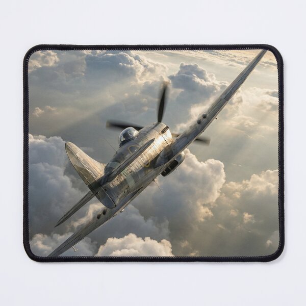 Item preview, Hawker Tempest Climbing Through Clouds Illustration designed and sold by Airpower Art.