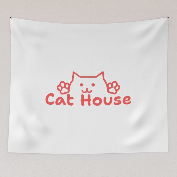 Item preview, Cute Cat House Line Art Design designed and sold by GiaoCalonas.