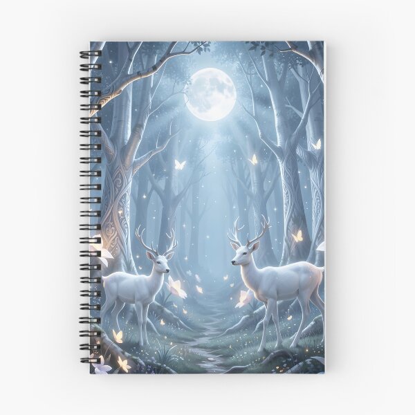 Item preview, Two Sleek Silver Stags Bask in the Moonlight  designed and sold by Fanta-sticky.