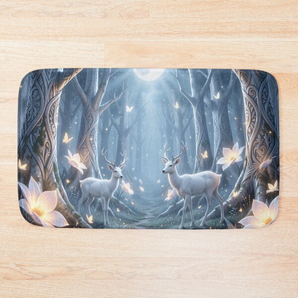 Item preview, Two Sleek Silver Stags Bask in the Moonlight  designed and sold by Fanta-sticky.