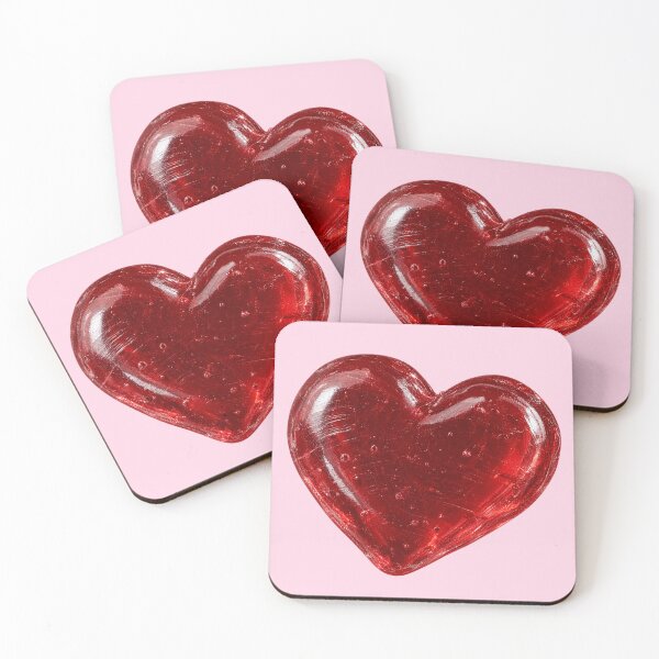 Item preview, Red Glass Heart Romantic Love Aesthetic designed and sold by jianina-alondra.