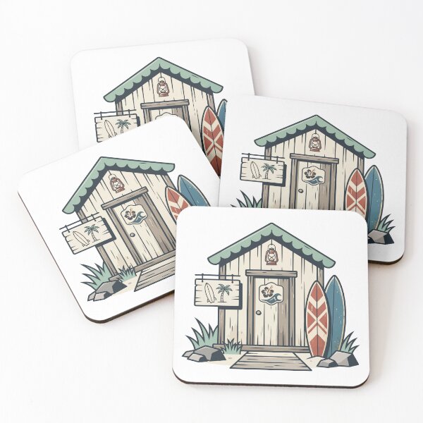 Item preview, Surf Shack Beach Vibe Retro Tropical Surf Design designed and sold by Mellow Doodle Co..