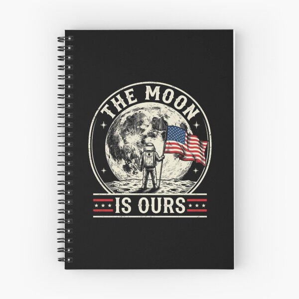 Item preview, The Moon is Ours American, Astronaut, Space, USA Flag, Vintage Moon, Moon Landing, Commercial Use designed and sold by MilanHardy.