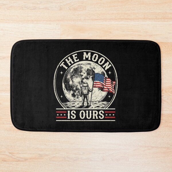 Item preview, The Moon is Ours American, Astronaut, Space, USA Flag, Vintage Moon, Moon Landing, Commercial Use designed and sold by MilanHardy.