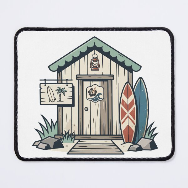 Item preview, Surf Shack Beach Vibe Retro Tropical Surf Design designed and sold by Mellow Doodle Co..