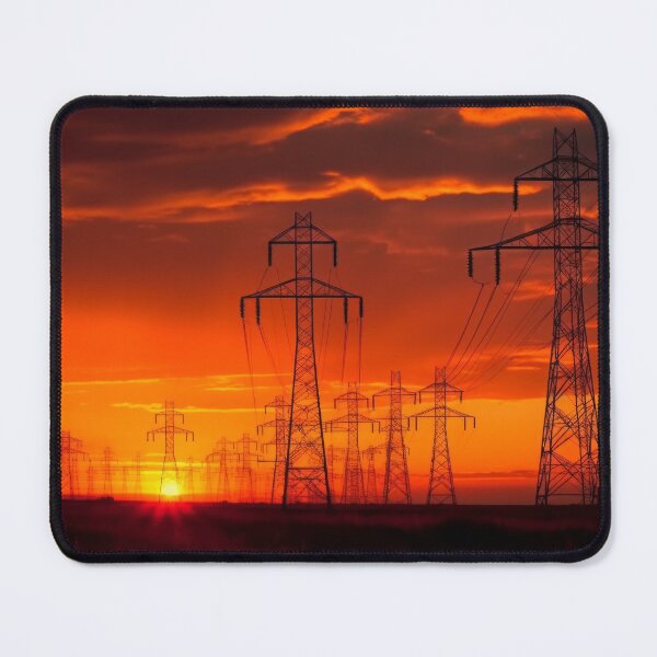 Item preview, Electricity Pylons at Crimson Sunset designed and sold by Pylon-Bureau.