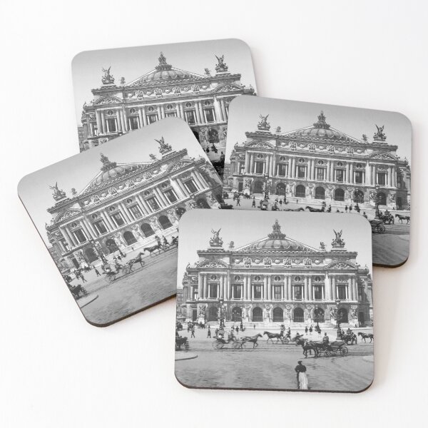 Item preview, 1890 Paris Opera House, Paris, France vintage Victorian black and white photographic art print designed and sold by Astrid Arkhangelsky.