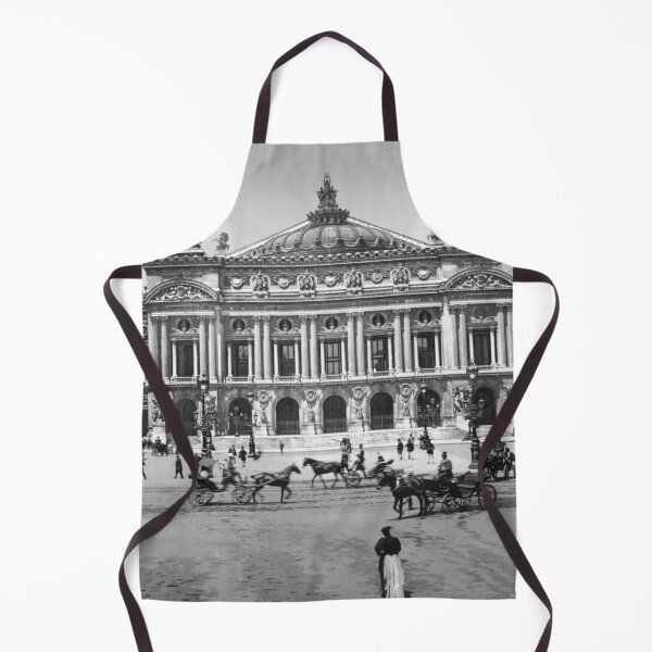 Artikelvorschau, Pariser Opernhaus, Paris, Frankreich, Vintage-Fotografie aus der viktorianischen Zeit, Schwarz-Weiß, 1890 entworfen und verkauft von Astrid Arkhangelsky.