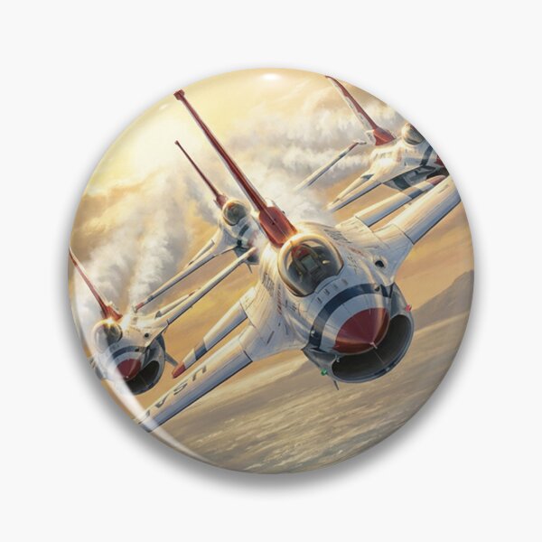 Item preview, USAF Thunderbirds Formation Over Ocean Illustration designed and sold by Airpower Art.