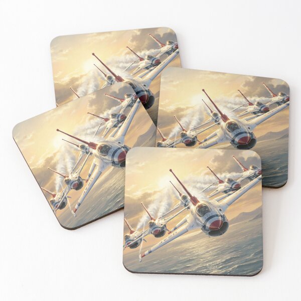 Item preview, USAF Thunderbirds Formation Over Ocean Illustration designed and sold by Airpower Art.