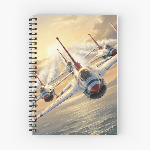 Item preview, USAF Thunderbirds Formation Over Ocean Illustration designed and sold by Airpower Art.