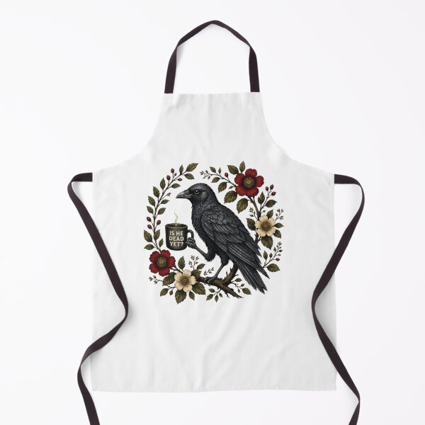 Item preview, Is He Dead Yet Raven Gothic Floral Dark Humor designed and sold by OddPopARt.