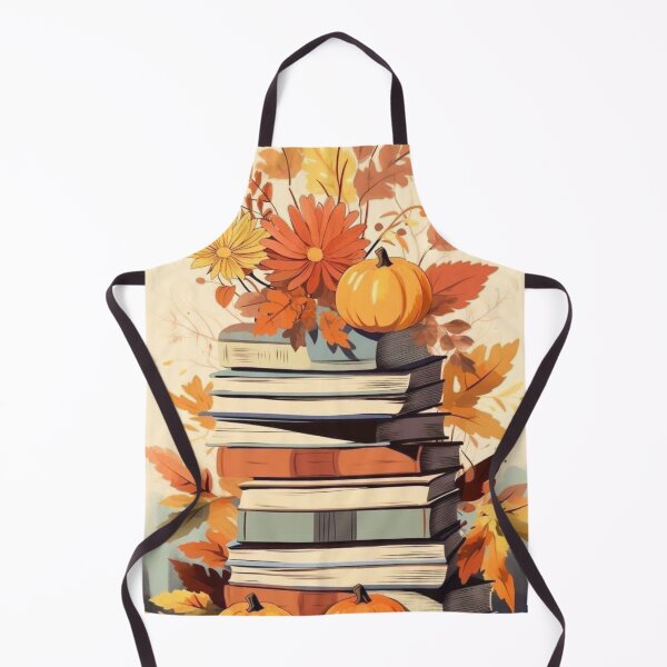 Item preview, Cozy Autumn Stack of Books with Pumpkins — Bookworm Fall Floral Art designed and sold by LYAN-STORE.