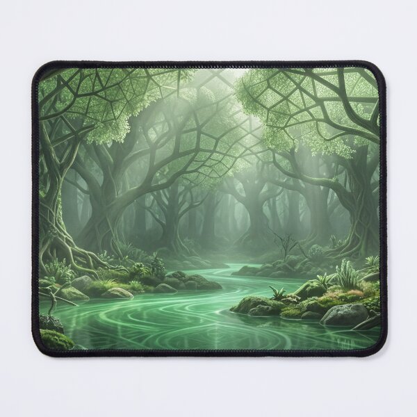 Item preview, Enchanted Green Canopy River Sacred Geometry Forest | Monkeybusiness designed and sold by monkeybusiness.pt.