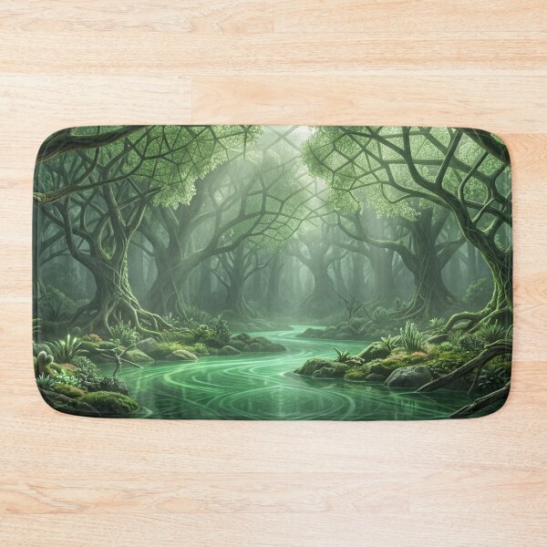 Item preview, Enchanted Green Canopy River Sacred Geometry Forest | Monkeybusiness designed and sold by monkeybusiness.pt.