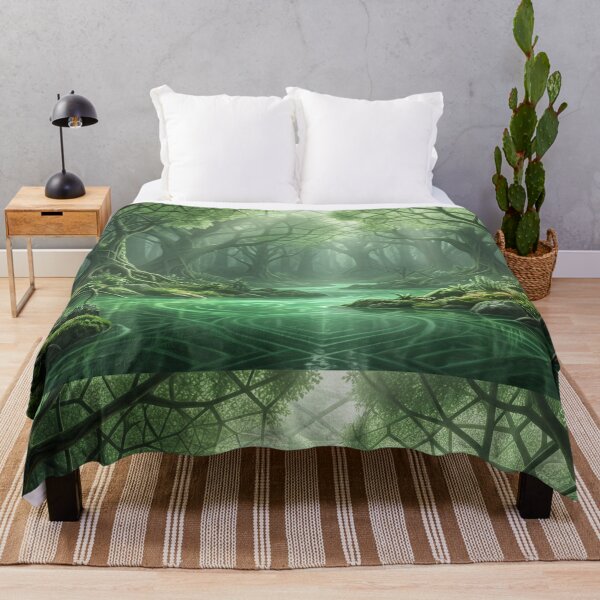 Item preview, Enchanted Green Canopy River Sacred Geometry Forest | Monkeybusiness designed and sold by monkeybusiness.pt.