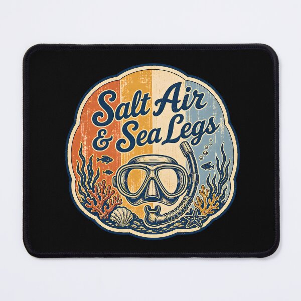 Item preview, Salt Air & Sea Legs Vintage Travel Badge Design designed and sold by MOCH- ART.