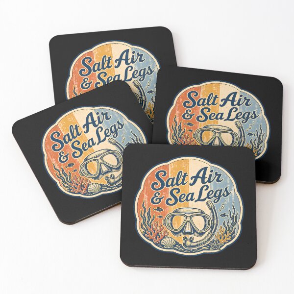 Item preview, Salt Air & Sea Legs Vintage Travel Badge Design designed and sold by MOCH- ART.