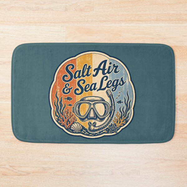 Item preview, Salt Air & Sea Legs Vintage Travel Badge Design designed and sold by MOCH- ART.