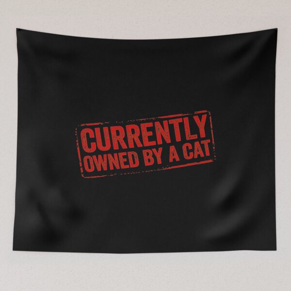 Item preview, Funny Cat Owner Stamp Graphic "Owned By A Cat" designed and sold by GiaoCalonas.