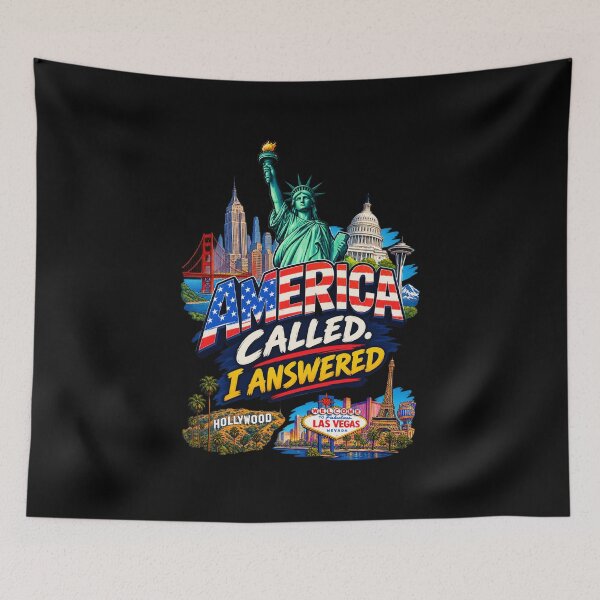 Item preview, America Called I Answered – USA Travel & American Pride T-Shirt Design designed and sold by Fine Art California.