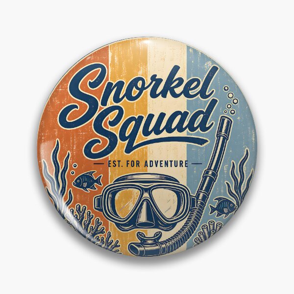 Item preview, Snorkel Squad Vintage Travel Badge Design designed and sold by MOCH- ART.